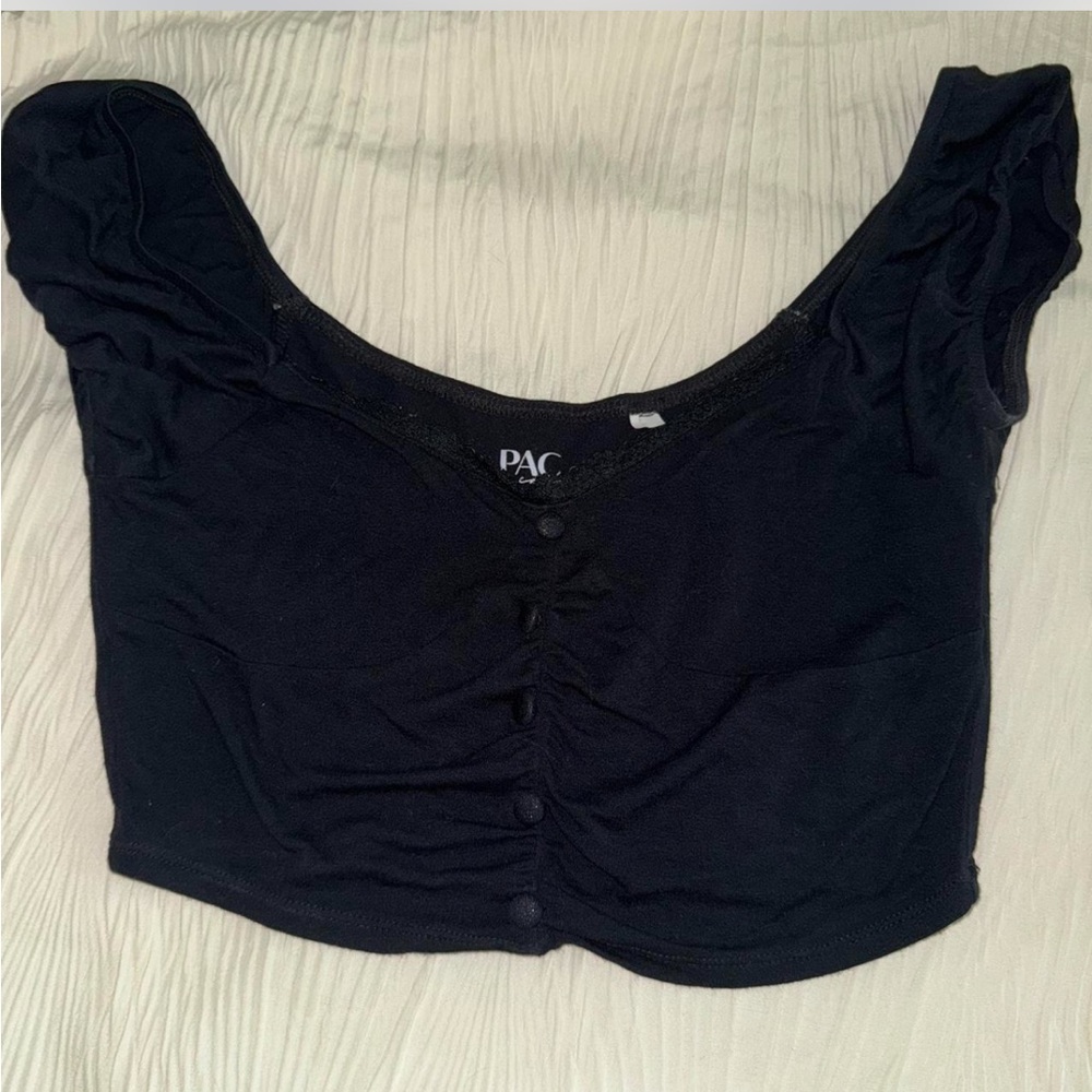 PacSun Elegant Black Crop Top